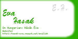 eva hasak business card